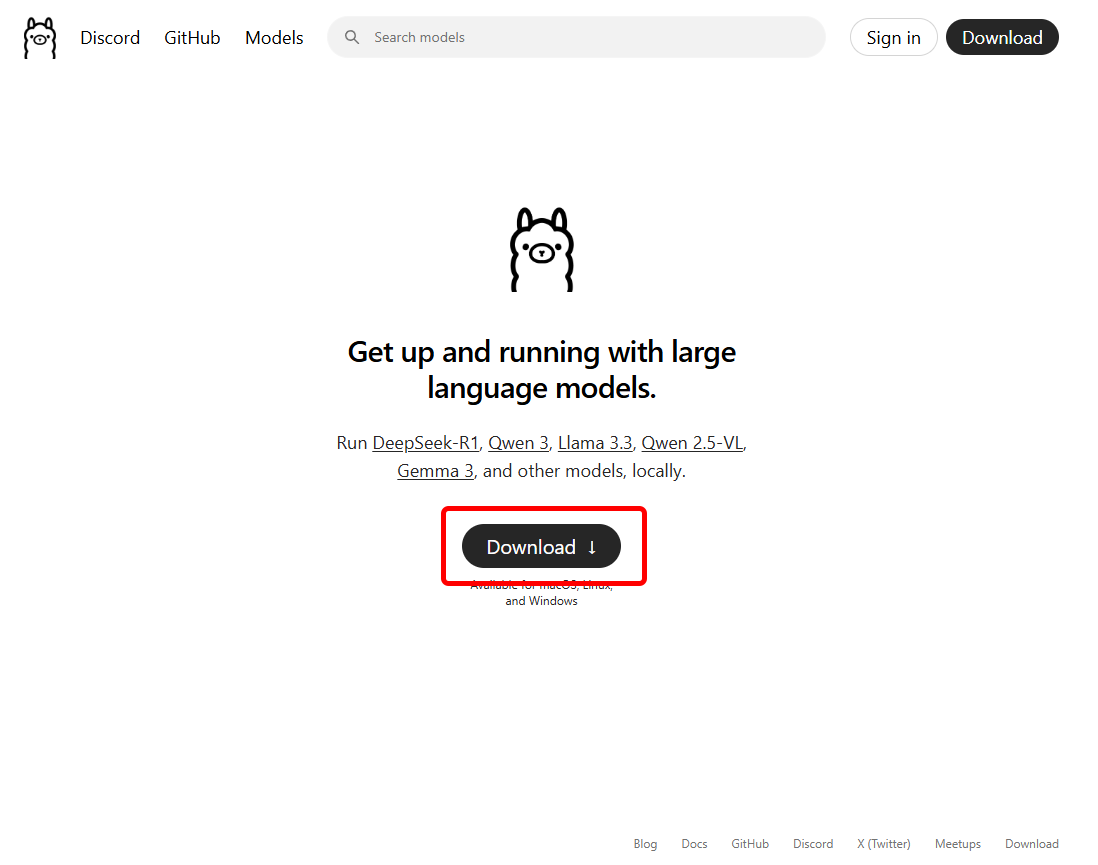 Ollama Homepage